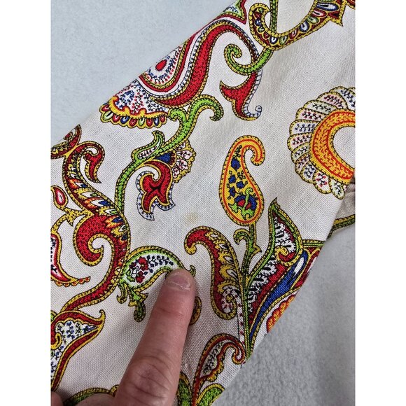 Robert Graham Womens Paisley 100% Linen Jacket Size 10 Multicolor - Picture 6 of 8